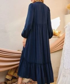 SexyModest Boutique Carson Plaid Maxi Shirt Dress