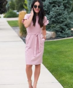SexyModest Boutique Brigitte Brianna Ruffle Sleeve Dress