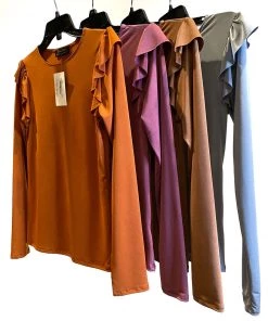 SexyModest Boutique Brigitte Brianna Ice Ruffle Top