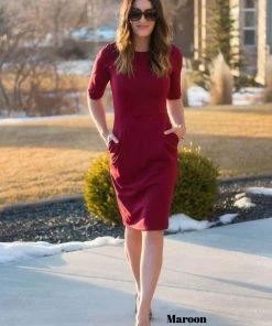 SexyModest Boutique Brigitte Brianna Classic Pleat Dress