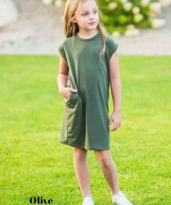 SexyModest Boutique Brigitte Brianna Kids Pocket Tee Dress