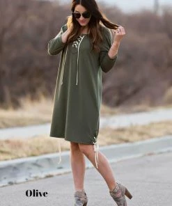 SexyModest Boutique BB Collection Brigitte Brianna Lace Up Dress