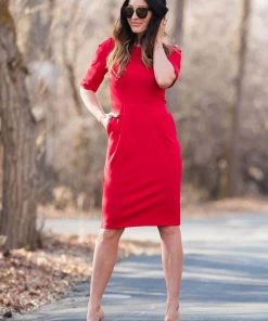 SexyModest Boutique Brigitte Brianna Classic Pleat Dress